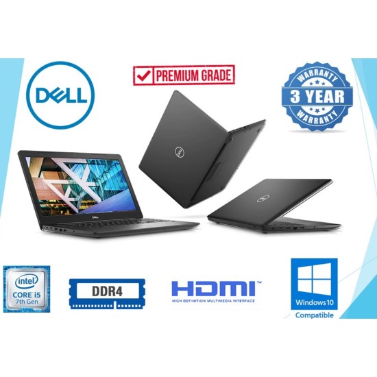 Premium Line: DELL 3590 i5-7200U|8GB/R4|SSD-256GB M.2|15.6"|CAM|KB-GR|3Y|F.REF